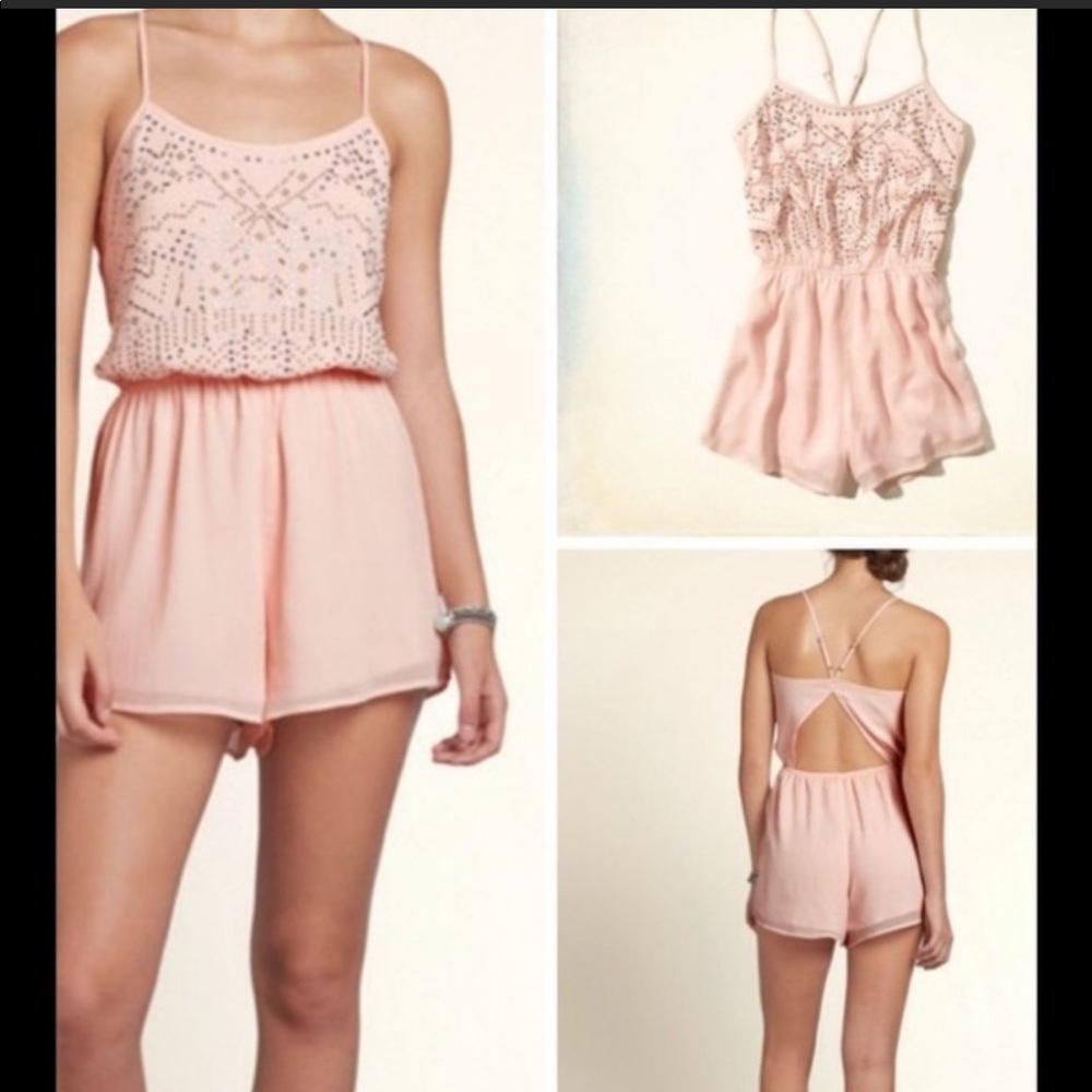 Pink Hollister Romper